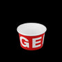 Eisbecher, 120 ml ø 78 mm 4 oz, Pappe Rot 'GELATO'