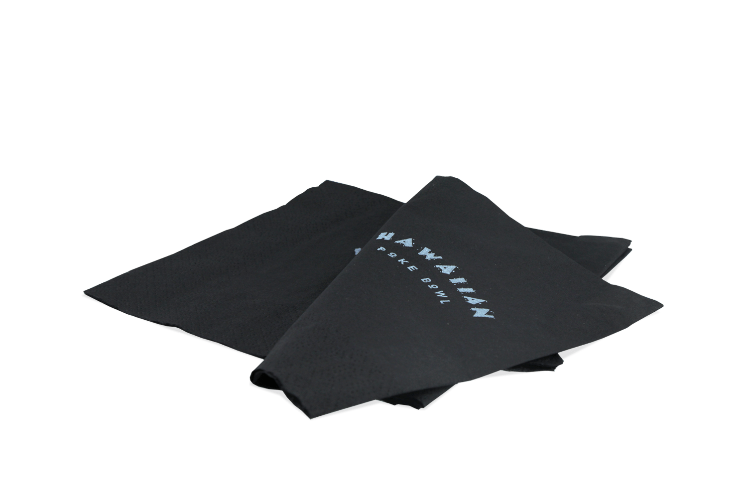 takeaware.nl Servetten Servet 2 laags 1/4 vouw 33x33cm zwart - HAWAIIAN custom