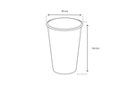 takeaware.nl Koffiebekers Kartonnen koffiebeker 450cc 16oz Kraft