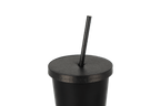 takeaware.nl Milkshakebekers Deksel milkshakebeker met kruis Ø90mm karton zwart