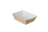 Snackschalen Karton, (A7) 9,4 x 6,5 x 3,5 cm braun/weiß