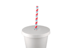 takeaware.nl Milkshakebekers Deksel milkshakebeker met kruis Ø90mm karton Wit