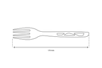 takeaware.nl Bestek Herbruikbare vork 170mm CPLA zwart BIO